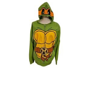 Nickeloneon Ninja Turtle Michaelangelo Hooded Zipper Jacket Size L